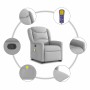Sillón de masaje reclinable de pie de tela gris nube en Sillones | Comprar online en Foru.es