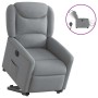 Sillón eléctrico reclinable elevable de tela gris claro en Sillones | Comprar online en Foru.es