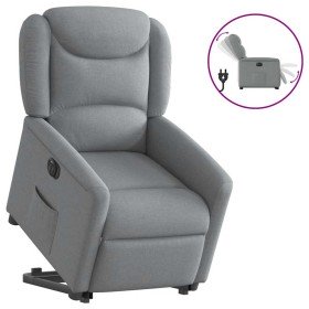 Sillón eléctrico reclinable elevable de tela gris claro en Sillones | Comprar online en Foru.es