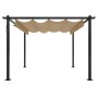 Cenador de jardín con techo retráctil gris taupe 3x3 m de vidaXL, Carpas y cenadores - Ref: Foro24-318536, Precio: 453,70 €, ...