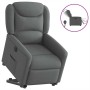 Sillón eléctrico reclinable elevable de tela gris oscuro en Sillones | Comprar online en Foru.es