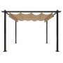 Cenador de jardín con techo retráctil gris taupe 3x3 m de vidaXL, Carpas y cenadores - Ref: Foro24-318536, Precio: 453,70 €, ...