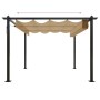 Cenador de jardín con techo retráctil gris taupe 3x3 m de vidaXL, Carpas y cenadores - Ref: Foro24-318536, Precio: 453,70 €, ...