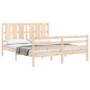 Estructura de cama con cabecero madera maciza 160x200 cm de vidaXL, Camas y somieres - Ref: Foro24-3194126, Precio: 148,73 €,...