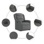 Sillón eléctrico reclinable elevable de tela gris oscuro en Sillones | Comprar online en Foru.es