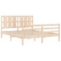 Estructura de cama con cabecero madera maciza 160x200 cm de vidaXL, Camas y somieres - Ref: Foro24-3194126, Precio: 148,73 €,...