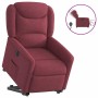 Sillón eléctrico reclinable elevable de tela rojo tinto en Sillones | Comprar online en Foru.es