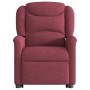 Sillón eléctrico reclinable elevable de tela rojo tinto en Sillones | Comprar online en Foru.es