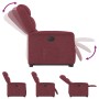 Sillón eléctrico reclinable elevable de tela rojo tinto en Sillones | Comprar online en Foru.es