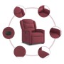 Sillón eléctrico reclinable elevable de tela rojo tinto en Sillones | Comprar online en Foru.es