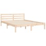 Estructura de cama con cabecero madera maciza 160x200 cm de vidaXL, Camas y somieres - Ref: Foro24-3194126, Precio: 148,73 €,...