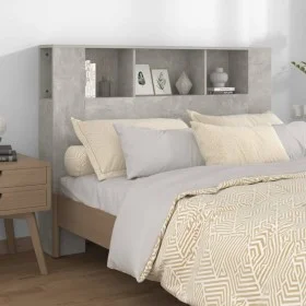 Mueble cabecero gris hormigón 140x18,5x104,5 cm de vidaXL, Cabeceros y pies de cama - Ref: Foro24-811929, Precio: 54,10 €, De...