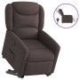 Sillón eléctrico reclinable elevable de tela marrón oscuro en Sillones | Comprar online en Foru.es