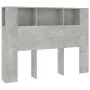 Mueble cabecero gris hormigón 140x18,5x104,5 cm de vidaXL, Cabeceros y pies de cama - Ref: Foro24-811929, Precio: 54,10 €, De...