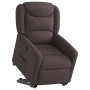 Sillón eléctrico reclinable elevable de tela marrón oscuro en Sillones | Comprar online en Foru.es
