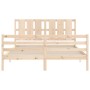 Estructura de cama con cabecero madera maciza 160x200 cm de vidaXL, Camas y somieres - Ref: Foro24-3194126, Precio: 148,73 €,...