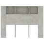 Mueble cabecero gris hormigón 140x18,5x104,5 cm de vidaXL, Cabeceros y pies de cama - Ref: Foro24-811929, Precio: 54,10 €, De...