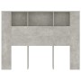 Mueble cabecero gris hormigón 140x18,5x104,5 cm de vidaXL, Cabeceros y pies de cama - Ref: Foro24-811929, Precio: 59,08 €, De...