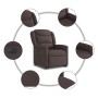 Sillón eléctrico reclinable elevable de tela marrón oscuro en Sillones | Comprar online en Foru.es