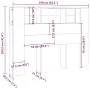 Mueble cabecero gris hormigón 140x18,5x104,5 cm de vidaXL, Cabeceros y pies de cama - Ref: Foro24-811929, Precio: 54,10 €, De...