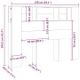 Mueble cabecero gris hormigón 140x18,5x104,5 cm de vidaXL, Cabeceros y pies de cama - Ref: Foro24-811929, Precio: 59,08 €, De...