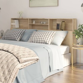Mueble cabecero color roble Sonoma 200x19x103,5 cm de vidaXL, Cabeceros y pies de cama - Ref: Foro24-811892, Precio: 81,58 €,...