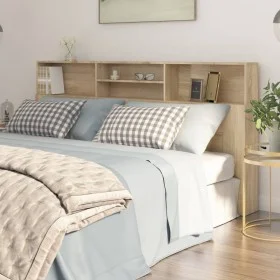 Mueble cabecero color roble Sonoma 200x19x103,5 cm de vidaXL, Cabeceros y pies de cama - Ref: Foro24-811892, Precio: 80,44 €,...