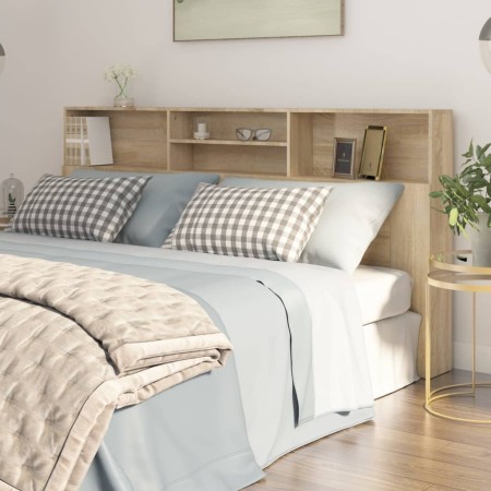 Mueble cabecero color roble Sonoma 200x19x103,5 cm de vidaXL, Cabeceros y pies de cama - Ref: Foro24-811892, Precio: 81,58 €,...