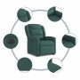 Sillón eléctrico reclinable elevable de tela verde oscuro en Sillones | Comprar online en Foru.es