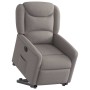Sillón eléctrico reclinable elevable de tela gris taupe en Sillones | Comprar online en Foru.es