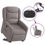 Sillón eléctrico reclinable elevable de tela gris taupe en Sillones | Comprar online en Foru.es