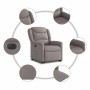 Sillón eléctrico reclinable elevable de tela gris taupe en Sillones | Comprar online en Foru.es