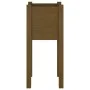 Jardinera de madera maciza de pino marrón miel 31x31x70 cm de vidaXL, Maceteros y jardineras - Ref: Foro24-810785, Precio: 24...