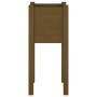Jardinera de madera maciza de pino marrón miel 31x31x70 cm de vidaXL, Maceteros y jardineras - Ref: Foro24-810785, Precio: 24...