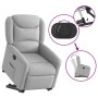 Sillón eléctrico reclinable elevable de tela gris nube en Sillones | Comprar online en Foru.es