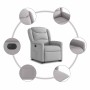 Sillón eléctrico reclinable elevable de tela gris nube en Sillones | Comprar online en Foru.es