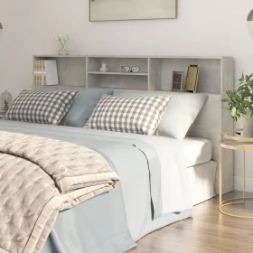 Mueble cabecero gris hormigón 200x19x103,5 cm de vidaXL, Cabeceros y pies de cama - Ref: Foro24-811893, Precio: 68,70 €, Desc...
