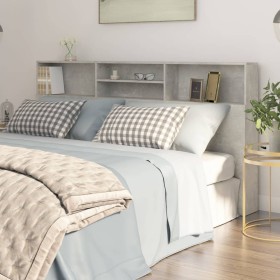 Mueble cabecero gris hormigón 200x19x103,5 cm de vidaXL, Cabeceros y pies de cama - Ref: Foro24-811893, Precio: 69,53 €, Desc...