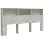 Mueble cabecero gris hormigón 200x19x103,5 cm de vidaXL, Cabeceros y pies de cama - Ref: Foro24-811893, Precio: 69,53 €, Desc...