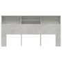 Mueble cabecero gris hormigón 200x19x103,5 cm de vidaXL, Cabeceros y pies de cama - Ref: Foro24-811893, Precio: 68,70 €, Desc...