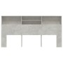 Mueble cabecero gris hormigón 200x19x103,5 cm de vidaXL, Cabeceros y pies de cama - Ref: Foro24-811893, Precio: 69,53 €, Desc...