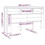 Mueble cabecero gris hormigón 200x19x103,5 cm de vidaXL, Cabeceros y pies de cama - Ref: Foro24-811893, Precio: 68,70 €, Desc...