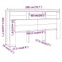 Mueble cabecero gris hormigón 200x19x103,5 cm de vidaXL, Cabeceros y pies de cama - Ref: Foro24-811893, Precio: 69,53 €, Desc...
