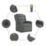 Sillón de masaje eléctrico reclinable elevable tela gris oscuro en Sillones | Comprar online en Foru.es