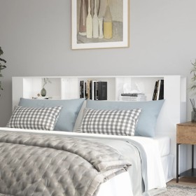 Mueble cabecero blanco brillante 220x18,5x104,5 cm de vidaXL, Cabeceros y pies de cama - Ref: Foro24-811967, Precio: 88,35 €,...