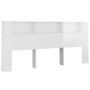 Mueble cabecero blanco brillante 220x18,5x104,5 cm de vidaXL, Cabeceros y pies de cama - Ref: Foro24-811967, Precio: 88,35 €,...
