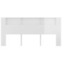 Mueble cabecero blanco brillante 220x18,5x104,5 cm de vidaXL, Cabeceros y pies de cama - Ref: Foro24-811967, Precio: 88,35 €,...