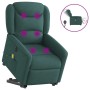 Sillón masaje eléctrico reclinable elevable tela verde oscuro en Sillones | Comprar online en Foru.es