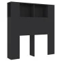 Mueble cabecero negro 100x18,5x104,5 cm de vidaXL, Cabeceros y pies de cama - Ref: Foro24-811908, Precio: 43,96 €, Descuento: %