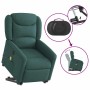 Sillón masaje eléctrico reclinable elevable tela verde oscuro en Sillones | Comprar online en Foru.es
